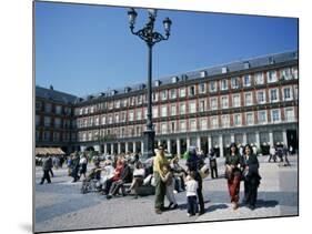 People at a Popular Meeting Point in the Plaza Mayor in Madrid, Spain, Europe-Jeremy Bright-Mounted Photographic Print