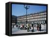 People at a Popular Meeting Point in the Plaza Mayor in Madrid, Spain, Europe-Jeremy Bright-Framed Stretched Canvas