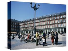 People at a Popular Meeting Point in the Plaza Mayor in Madrid, Spain, Europe-Jeremy Bright-Stretched Canvas