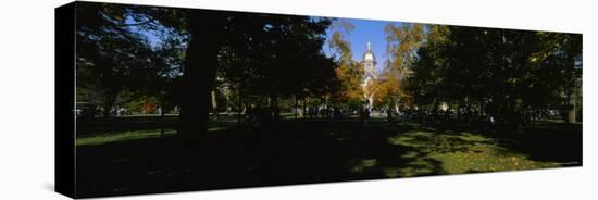 People at a University Campus, University of Notre Dame, South Bend, Indiana, USA-null-Stretched Canvas