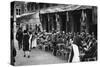 People at a Well-Known Parisian Pavement Cafe, 1931-Ernest Flammarion-Stretched Canvas