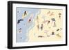 People at Beach or Seashore Relaxing and Performing Leisure Outdoor Activities-GoodStudio-Framed Art Print