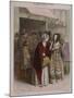 People at Boulevard Saint Denis, 1840-null-Mounted Giclee Print