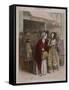 People at Boulevard Saint Denis, 1840-null-Framed Stretched Canvas