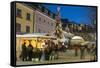 People at Christmas Market, Haupt Square, Schladming, Steiemark, Austria, Europe-Richard Nebesky-Framed Stretched Canvas