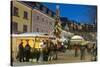 People at Christmas Market, Haupt Square, Schladming, Steiemark, Austria, Europe-Richard Nebesky-Stretched Canvas