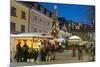 People at Christmas Market, Haupt Square, Schladming, Steiemark, Austria, Europe-Richard Nebesky-Mounted Photographic Print