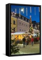 People at Christmas Market, Haupt Square, Schladming, Steiemark, Austria, Europe-Richard Nebesky-Framed Stretched Canvas