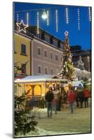 People at Christmas Market, Haupt Square, Schladming, Steiemark, Austria, Europe-Richard Nebesky-Mounted Photographic Print