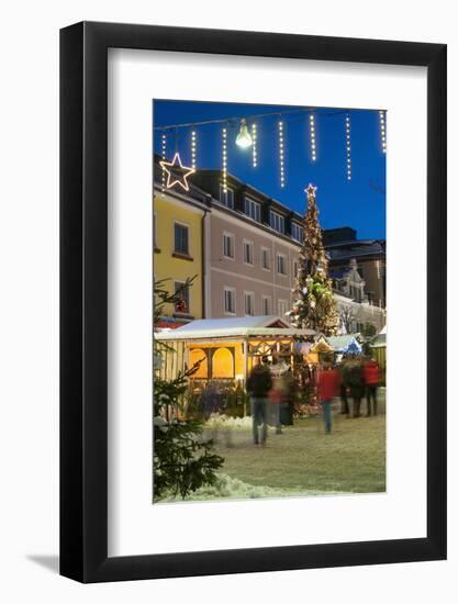 People at Christmas Market, Haupt Square, Schladming, Steiemark, Austria, Europe-Richard Nebesky-Framed Photographic Print