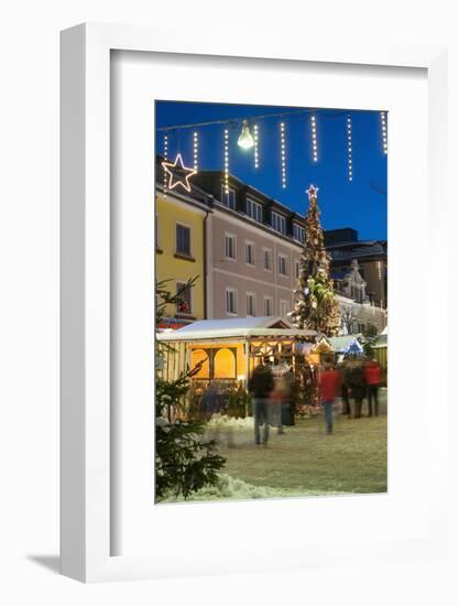 People at Christmas Market, Haupt Square, Schladming, Steiemark, Austria, Europe-Richard Nebesky-Framed Photographic Print