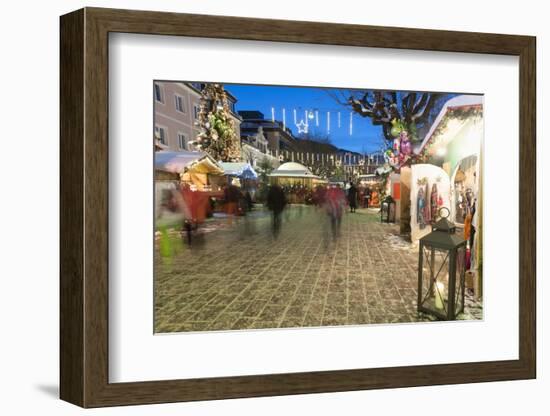 People at Christmas Market, Haupt Square, Schladming, Steiemark, Austria, Europe-Richard Nebesky-Framed Photographic Print