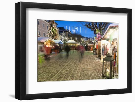 People at Christmas Market, Haupt Square, Schladming, Steiemark, Austria, Europe-Richard Nebesky-Framed Photographic Print