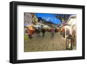 People at Christmas Market, Haupt Square, Schladming, Steiemark, Austria, Europe-Richard Nebesky-Framed Photographic Print