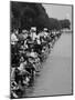 People at Civil Rights Rally Soaking their Feet in the Reflecting Pool at the Washington Monument-John Dominis-Mounted Photographic Print