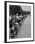 People at Civil Rights Rally Soaking their Feet in the Reflecting Pool at the Washington Monument-John Dominis-Framed Photographic Print