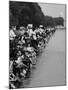 People at Civil Rights Rally Soaking their Feet in the Reflecting Pool at the Washington Monument-John Dominis-Mounted Photographic Print