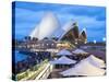 People at Opera Bar in Front of Sydney Opera House, UNESCO World Heritage Site, Sydney, Australia-Matthew Williams-Ellis-Stretched Canvas