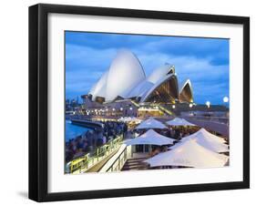 People at Opera Bar in Front of Sydney Opera House, UNESCO World Heritage Site, Sydney, Australia-Matthew Williams-Ellis-Framed Photographic Print