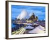 People at Opera Bar in Front of Sydney Opera House, UNESCO World Heritage Site, Sydney, Australia-Matthew Williams-Ellis-Framed Photographic Print