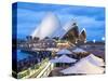 People at Opera Bar in Front of Sydney Opera House, UNESCO World Heritage Site, Sydney, Australia-Matthew Williams-Ellis-Stretched Canvas