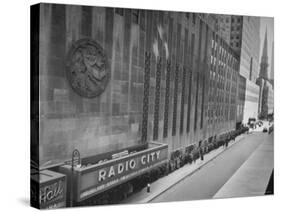 People at Radio City Music Hall Waiting to See Greer Garson and Clark Gable in "Adventure"-Cornell Capa-Stretched Canvas