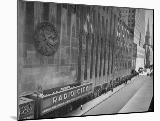 People at Radio City Music Hall Waiting to See Greer Garson and Clark Gable in "Adventure"-Cornell Capa-Mounted Photographic Print