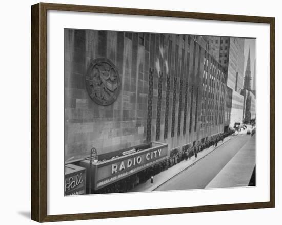 People at Radio City Music Hall Waiting to See Greer Garson and Clark Gable in "Adventure"-Cornell Capa-Framed Photographic Print