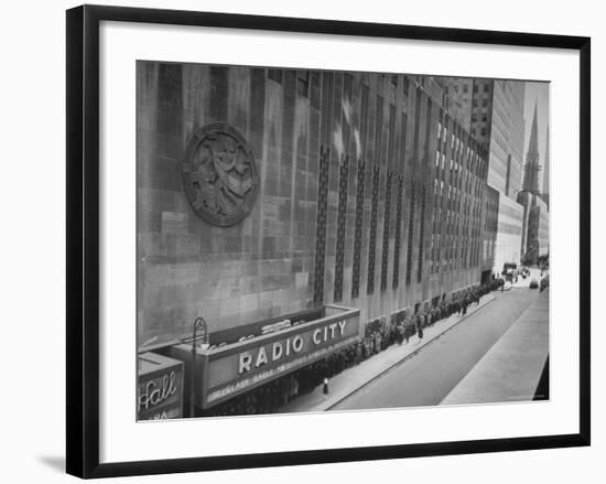 People at Radio City Music Hall Waiting to See Greer Garson and Clark Gable in "Adventure"-Cornell Capa-Framed Photographic Print