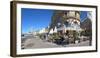 People at sidewalk cafe, Marseille, Bouches-Du-Rhone, Provence-Alpes-Cote D'Azur, France-null-Framed Photographic Print