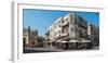 People at sidewalk cafe on the street, Nahalat Binyamin Street, White City, Tel Aviv, Israel-null-Framed Photographic Print