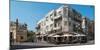 People at sidewalk cafe on the street, Nahalat Binyamin Street, White City, Tel Aviv, Israel-null-Mounted Photographic Print