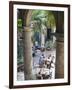 People at Tables and Musicians Playing in Courtyard of Colonial Building Built in 1780, Havana-Donald Nausbaum-Framed Photographic Print