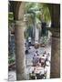 People at Tables and Musicians Playing in Courtyard of Colonial Building Built in 1780, Havana-Donald Nausbaum-Mounted Photographic Print