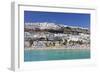 People at the Beach and Apartments, Puerto Rico, Gran Canaria, Spain, Atlantic, Europe-Markus Lange-Framed Photographic Print