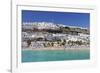 People at the Beach and Apartments, Puerto Rico, Gran Canaria, Spain, Atlantic, Europe-Markus Lange-Framed Photographic Print