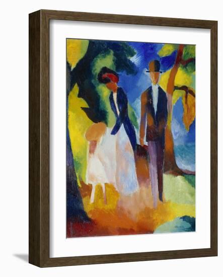 People at the Blue Lake (Leute Am Blauen See), 1913-Auguste Macke-Framed Giclee Print