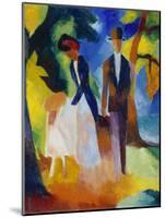 People at the Blue Lake (Leute Am Blauen See), 1913-Auguste Macke-Mounted Giclee Print