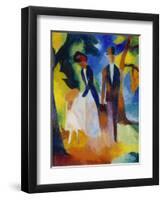 People at the Blue Lake (Leute Am Blauen See), 1913-Auguste Macke-Framed Giclee Print