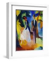 People at the Blue Lake (Leute Am Blauen See), 1913-Auguste Macke-Framed Giclee Print