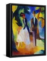 People at the Blue Lake (Leute Am Blauen See), 1913-Auguste Macke-Framed Stretched Canvas