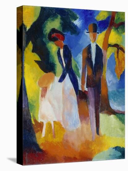 People at the Blue Lake (Leute Am Blauen See), 1913-Auguste Macke-Stretched Canvas