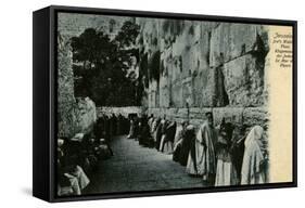 People at the Wailing Wall, Jerusalem-null-Framed Stretched Canvas