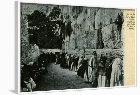 People at the Wailing Wall, Jerusalem-null-Framed Photographic Print