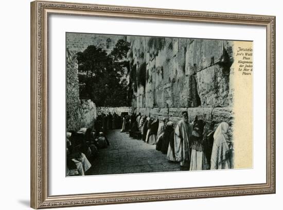 People at the Wailing Wall, Jerusalem-null-Framed Photographic Print