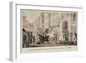 People Bargaining for Mounts at West Smithfield, London, 1825-Theodore Lane-Framed Giclee Print