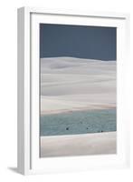 People Bathe in One of Brazil's Lencois Maranhenses Lagoons Surrounded by Sand Dunes-Alex Saberi-Framed Photographic Print