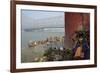 People Bathing in the Hooghly River from a Ghat Near the Howrah Bridge-Bruno Morandi-Framed Photographic Print