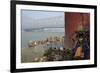 People Bathing in the Hooghly River from a Ghat Near the Howrah Bridge-Bruno Morandi-Framed Photographic Print