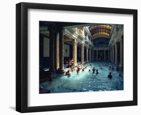 People Bathing in the Hotel Gellert Baths, Budapest, Hungary, Europe-Woolfitt Adam-Framed Photographic Print